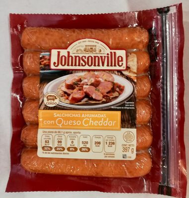 Johnsonville salchichas ahumadas con queso cheddar