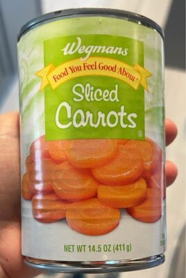 Sliced carrots front packaging
