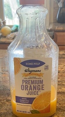 Premium Orange Juice Some Pulp