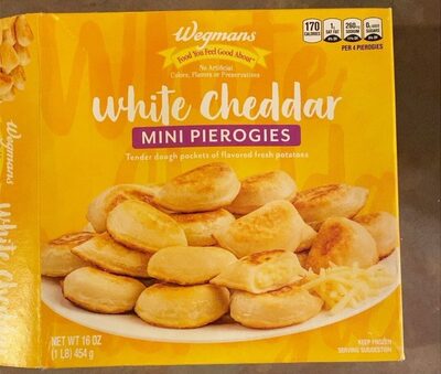 White cheddar mini pierogies front packaging