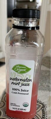 Organic watermelon mint juice