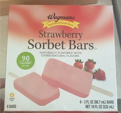 Strawberry sorbet bars