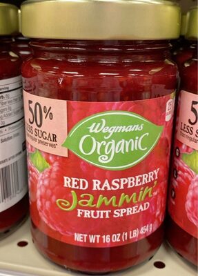 Red raspberry jammin fruit spread