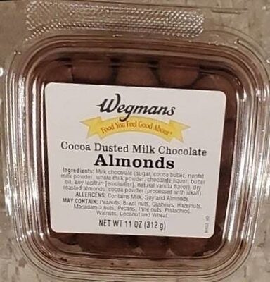 Coca dusted milk chocolate almonds front packaging