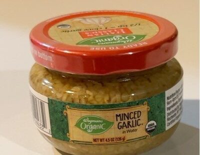 Organic Minced Garlic front packaging