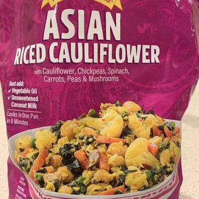 Asian riced cauliflower front packaging