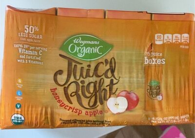 Honey Crisp Apple Juice Boxes front packaging