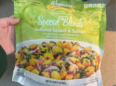 Special blends butternut squash & spinach front packaging