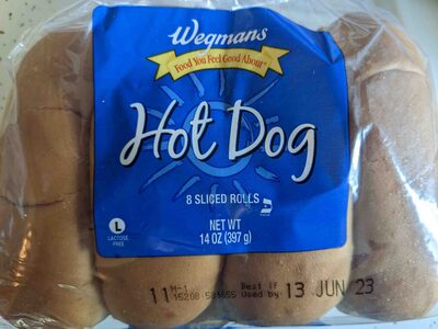 Hot dog 8 sliced rolls