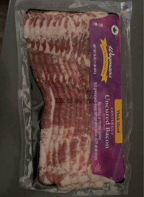 Thick Sliced center cut uncurrd bacon