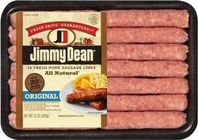 Original fresh pork sausage links front packaging