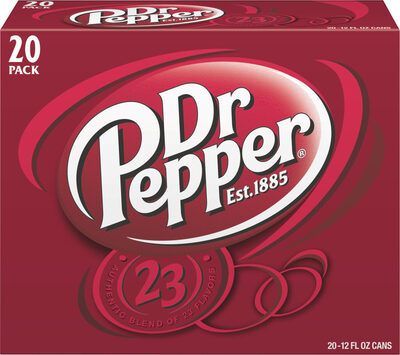 Dr pepper soda front packaging