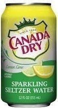 Sparkling lemon lime flavored seltzer water by canada dry