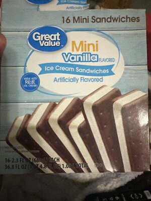 Mini Vanilla Ice Cream Sandwiches