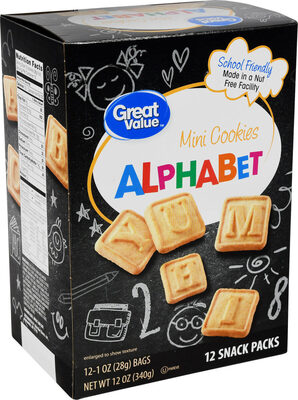 Alphabet Mini Cookies front packaging