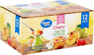 Cherry mixed fruit in juice