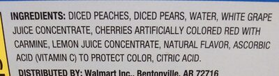 Cherry mixed fruit in juice ingredients label