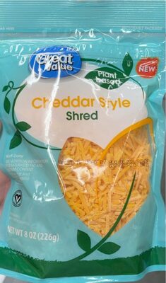 Cheddar cheese plant-based front packaging