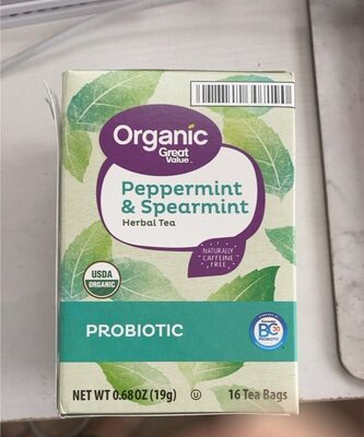 Organic peppermint & spearmint herbal tea