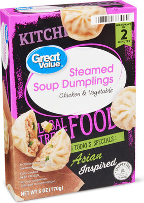 Chicken & vegetable asian inspired steamed soup dumplings