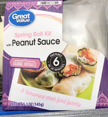 Spring roll kit with peanut sauce