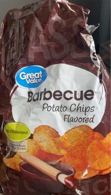 Barbecue potato chips front packaging
