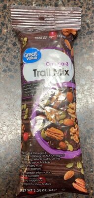 Omega 3 trailmix front packaging