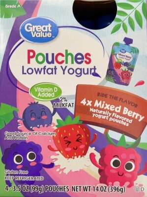 Lowfat Yogurt Pouches front packaging