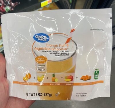 Orange fruit and vegetables smoothie