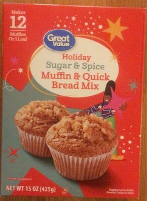 Holiday sugar & spice muffin mix