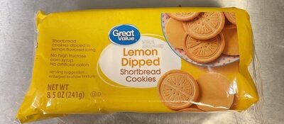 Lemon Dipped shortbread cookies front packaging