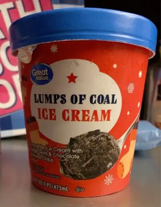 LUMPS OF COAL ICE CREAM front packaging