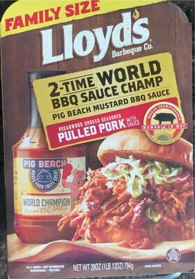 Pecanwood Smoked Seasoned pulled pork with sauce front packaging