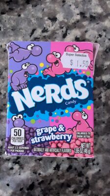 Nerds, candy, seriously straterry front packaging