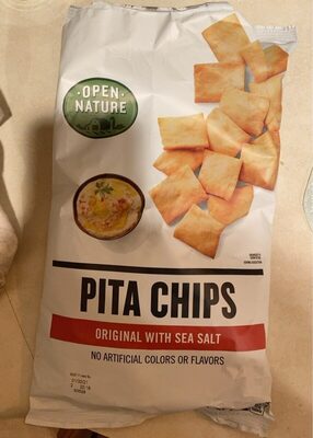 Original with sea salt pita chips, original with sea salt