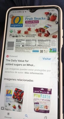 Organic Fruit Snacks front packaging