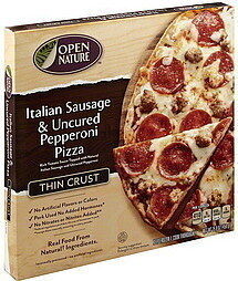 Italian sausage & uncured pepperoni thin crust pizza