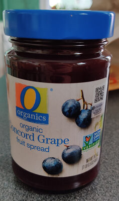 Organic concord grape fruit spread
