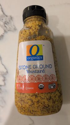 Organic stone ground mustard front packaging
