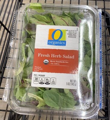 Organic fresh herb salad