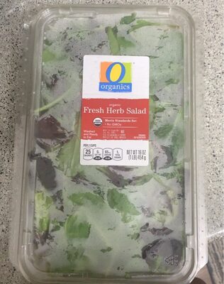 Organic fresh herb salad
