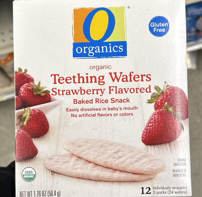 Teething Wafers Strawberry Flavored