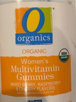 Organic Women's Multivitamin Gummies Mixed Berry, Raspberry & Cherry
