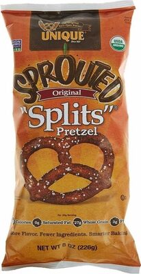 Original Sea Salt Sprouted 100% Whole Grain Wheat Pretzel Splits front packaging