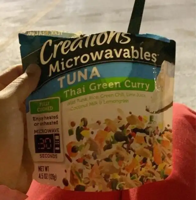 Creations microwaveables tuna thai green curry