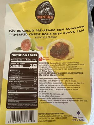 Pao de Queijo Pre-Assado com Goiabada Pre-Baked Cheese Rolls with Guava Jam