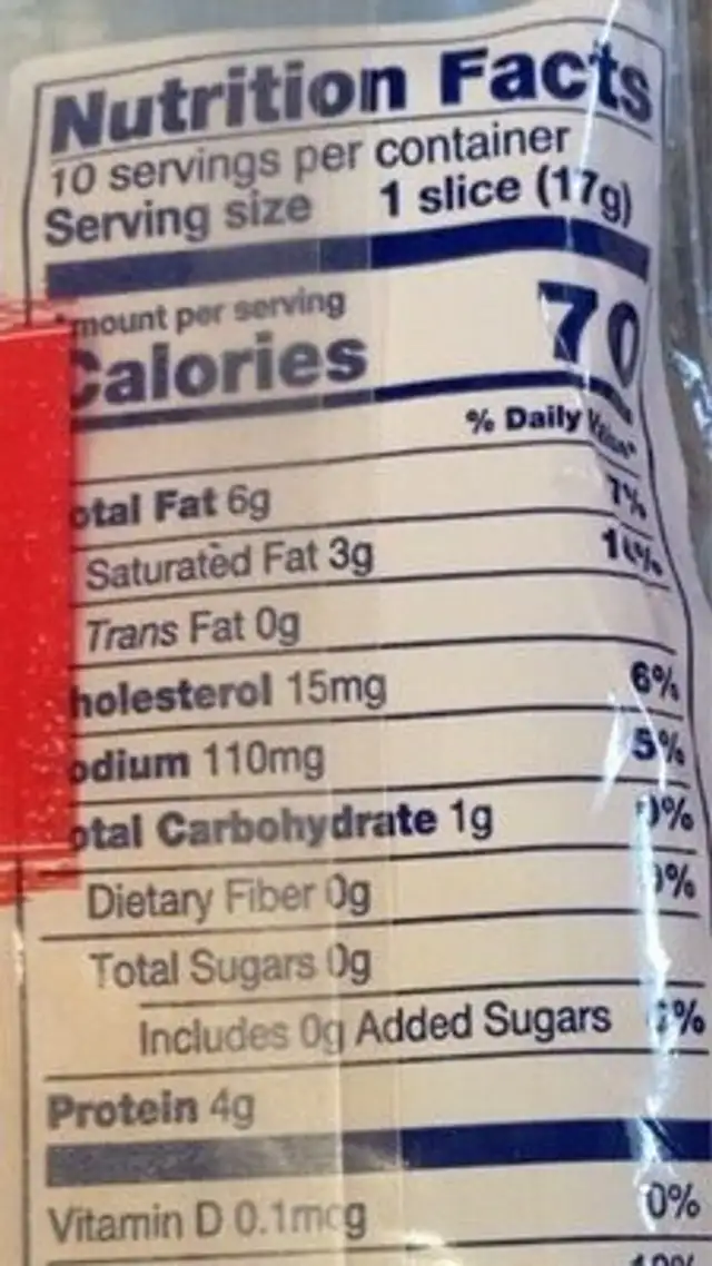 Wisconsins Finest sliced mild chedder cheese nutrition facts table