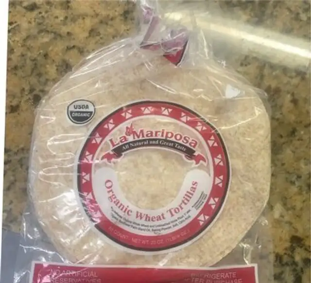 Organic wheat tortilla