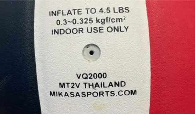 Mikasa Volleyball nutrition facts table
