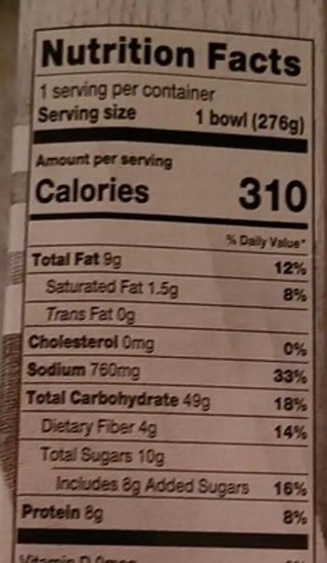 Good food made simple vegetarian cauliflower nutrition facts table